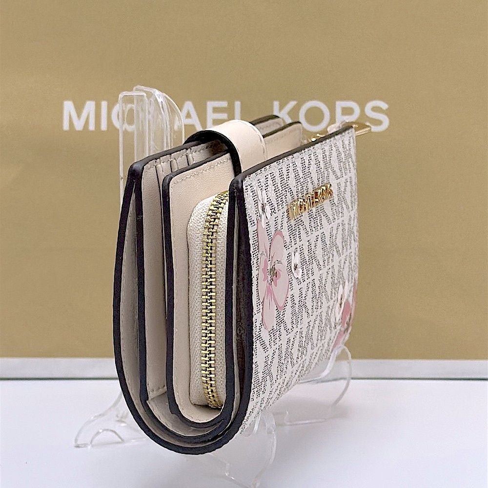 Michael Kors White and Pink Wallet with Butterfly Accents - Picture 12 of 16